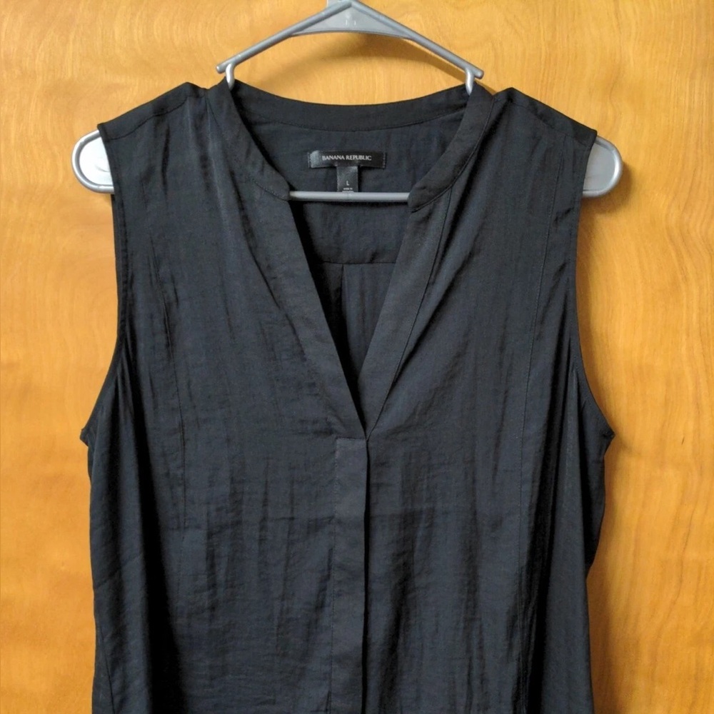 Banana Republic Womens Black Sleeveless Blouse Size
